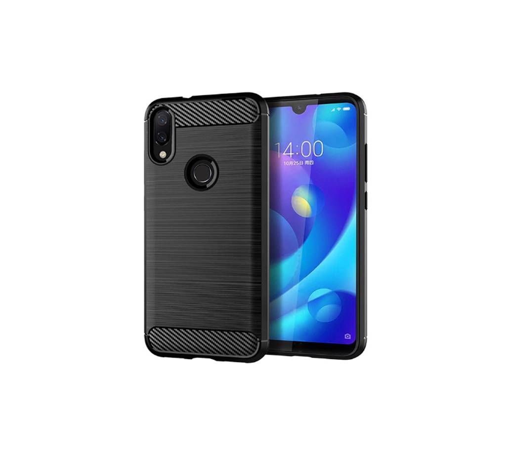 Silicone Armor Bumper Shockproof Carbon Fiber Case for Luxury Xiaomi Redmi 7
