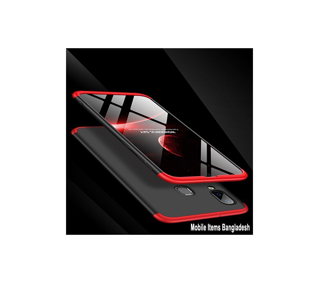  360 Degree Phone Case-Black and Red Samsung Galaxy A40