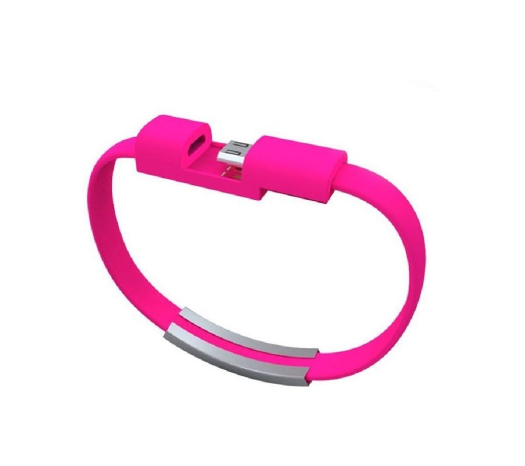 USB Data Cable Bracelet - Pink