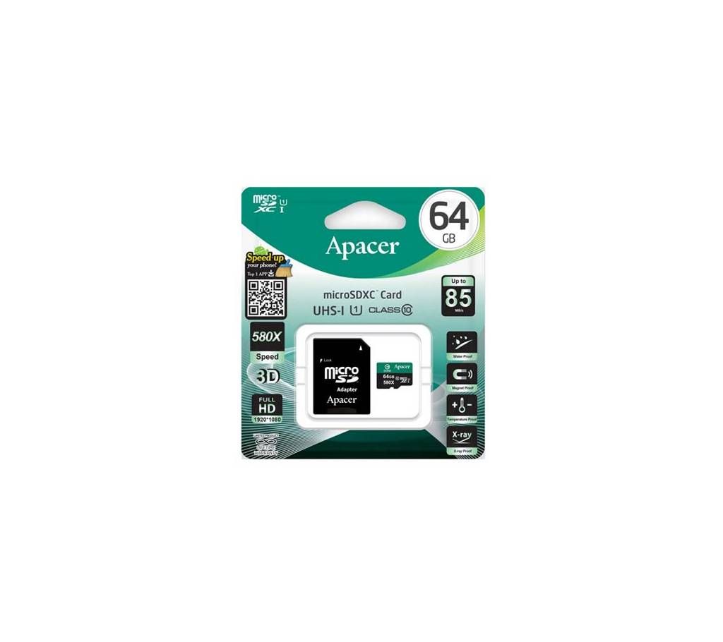 MEMORY CARD APACER MicroSDXC CLASS10 64GB