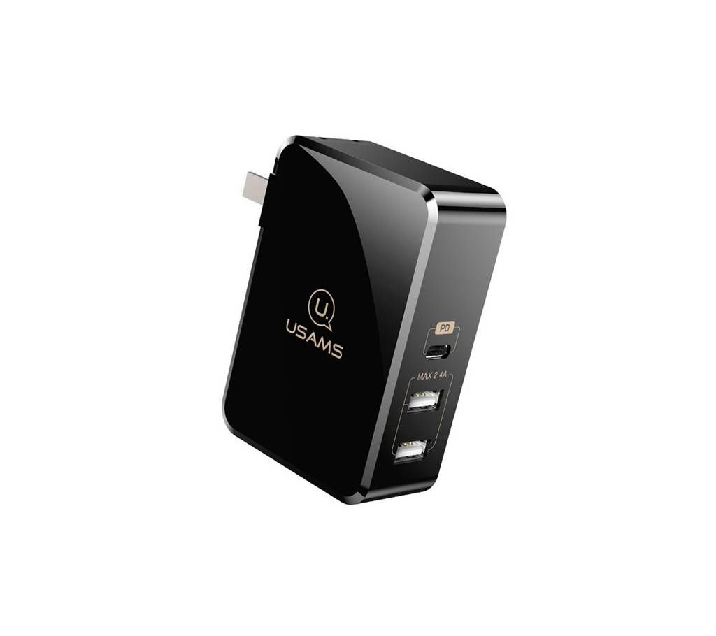 USAMS US-CC039 41W Dual USB Port + Type-C PD Quick Charge Power Charger