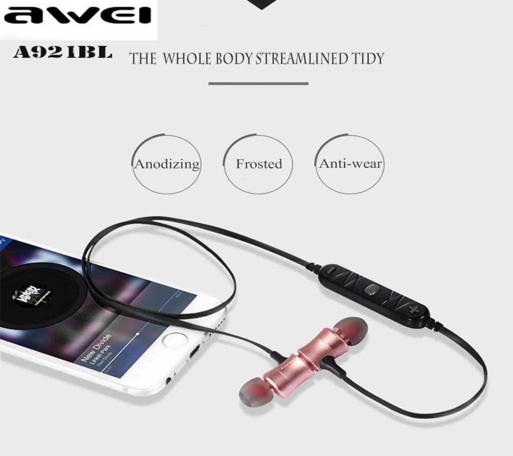 Awei A921bl Universal Sport Wireless Earphone Red