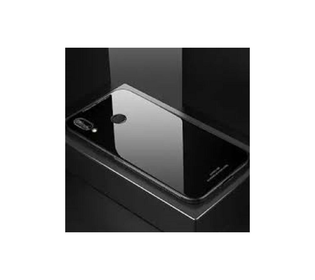 Glass Case Phone Back Cover for Xiaomi Redmi Note 7 - Black