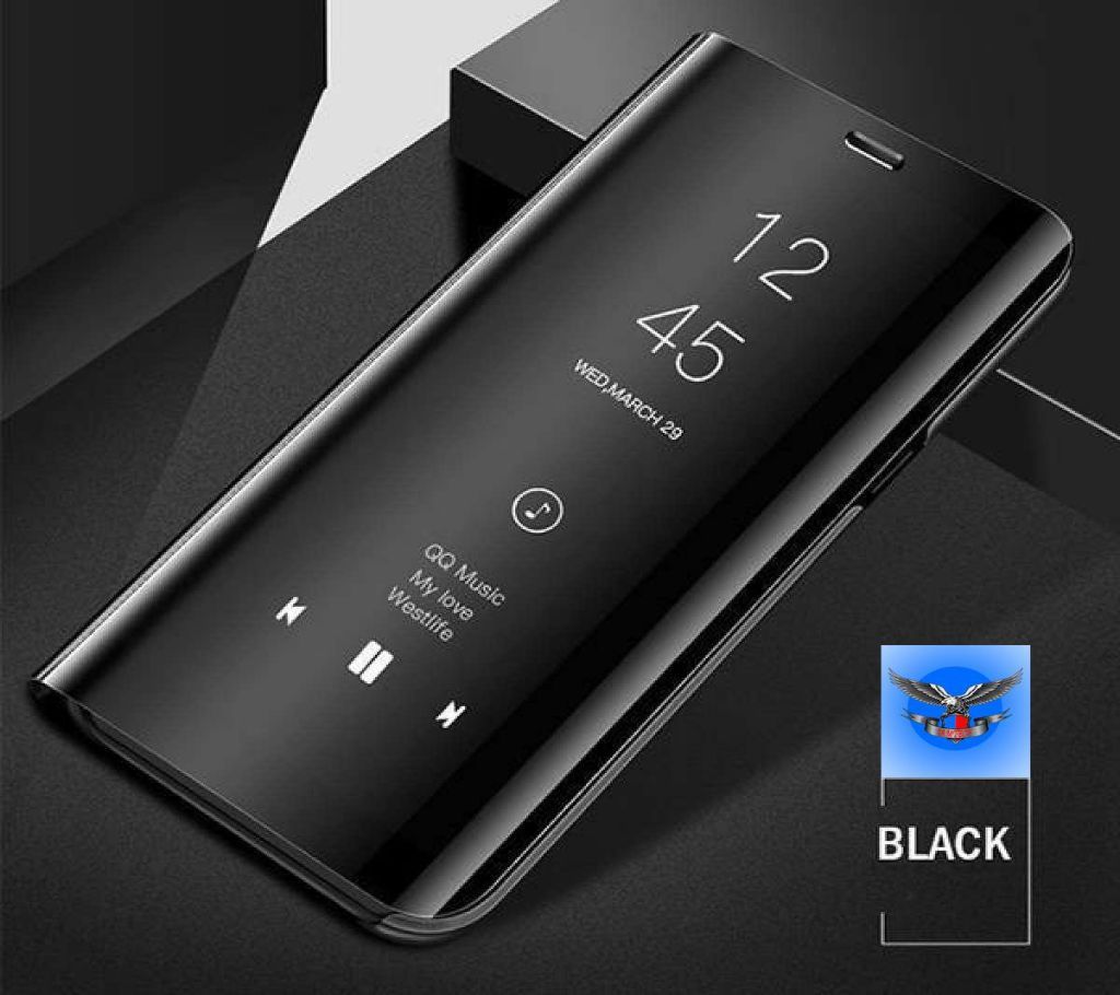 Clear View Mirror Leather Stand Flip Cover For Samsung Galaxy J7 Prime Original 