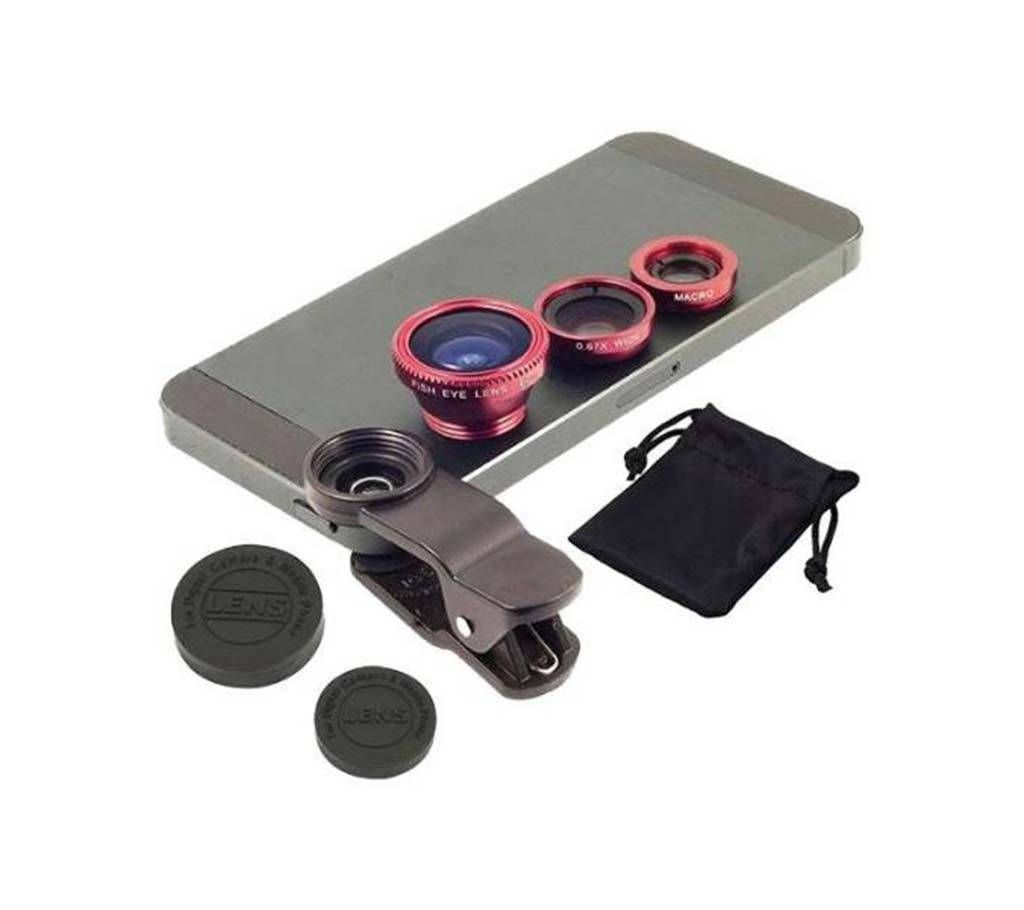 3 In 1 Clip Lens - Red and Black