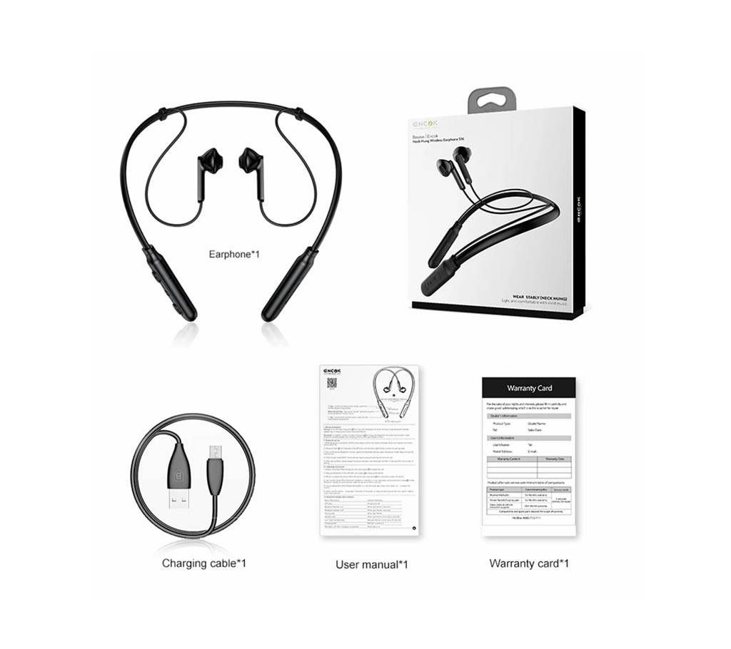 Baseus Neck Hung Wireless earphone S16. Black