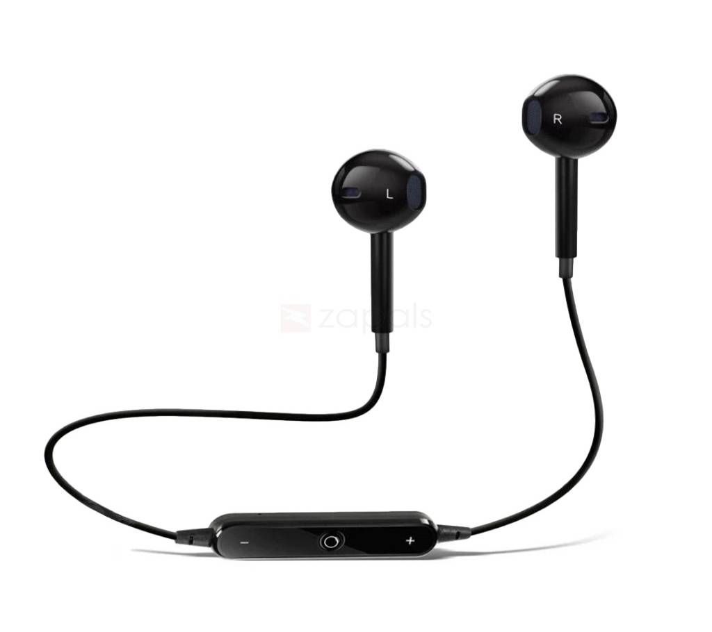 S6 Bluetooth V4.0 Headset Wireless Headphone - BLACK