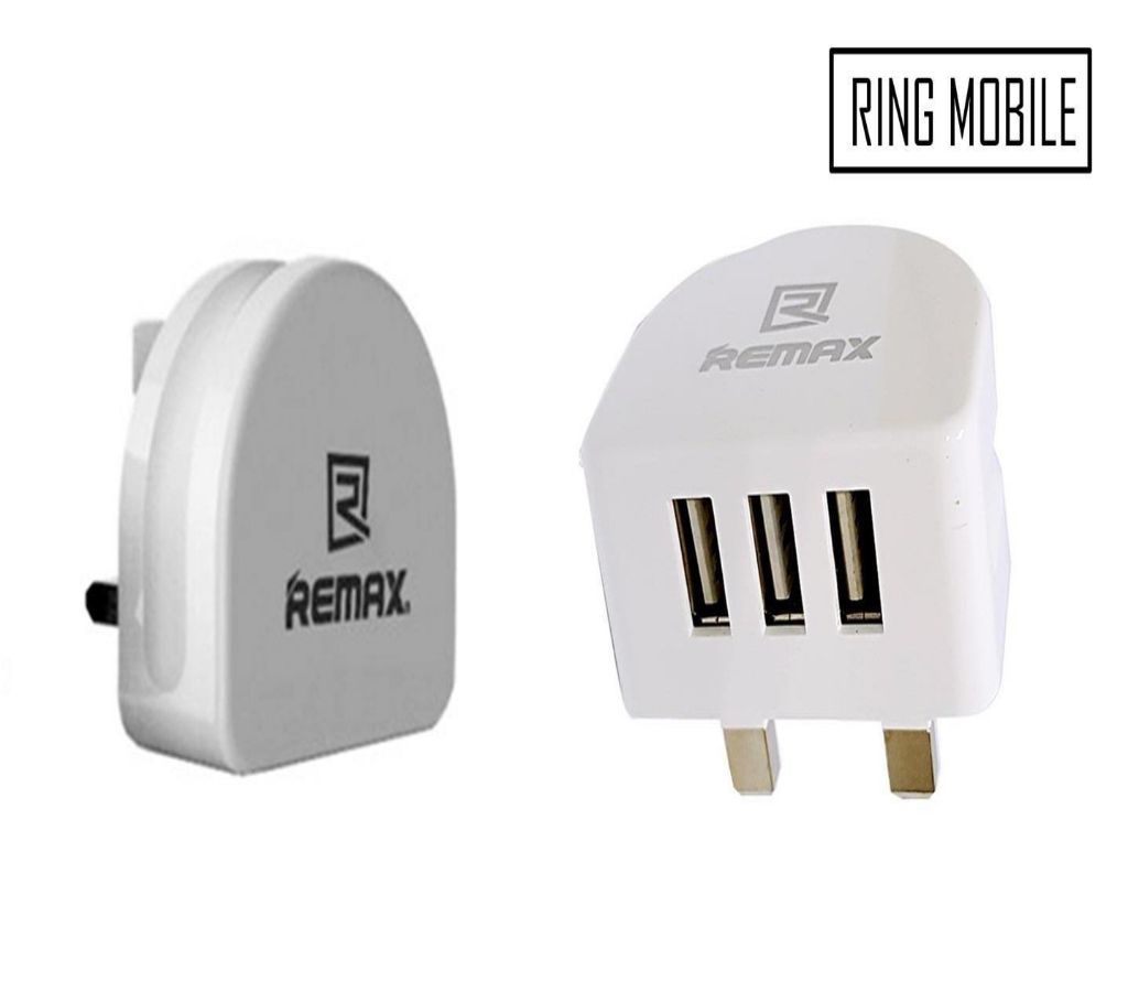 Remax RP-U31 Mobile tablet Charger 3 USB Output Charger EU UK Plug for iPad iPhone Huawei Xiaomi 2.1A Travel Power Adapter