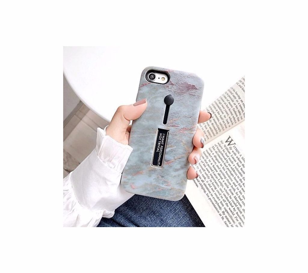 3D Marble Loop Hide Ring Phone Case For iPhone 7