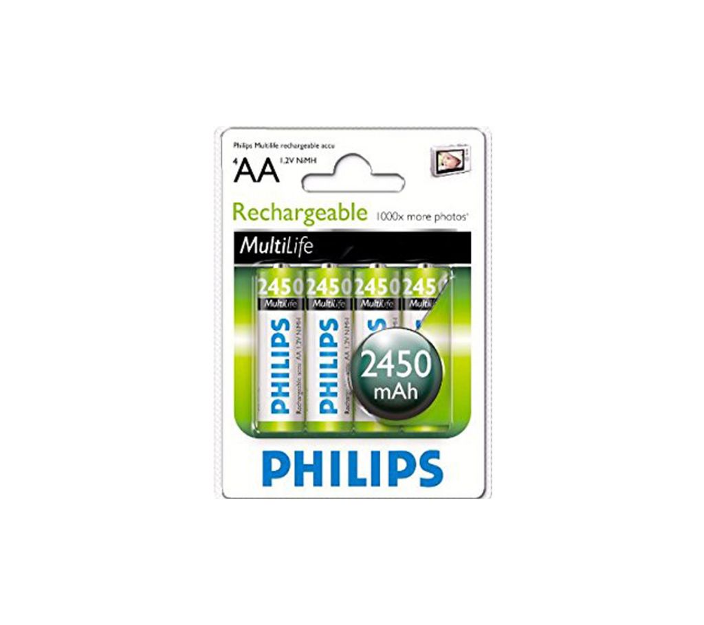 Philips MultiLife NiMH Rechargeable AA Batteries 2