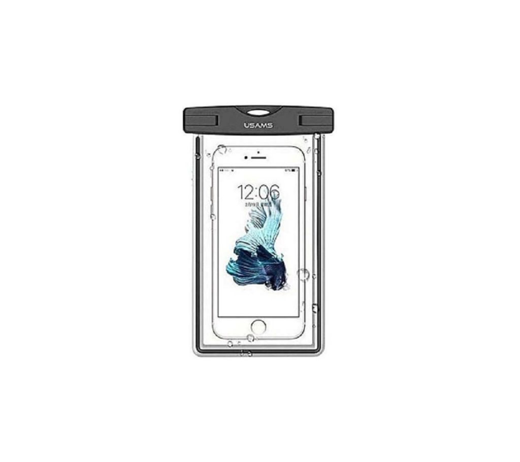 IPX8 Luminous Waterproof Touch Screen Case - Black