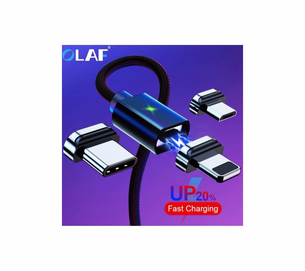 OLAF 1M Magnetic Type C & IPhone Fast Charging Data Cable