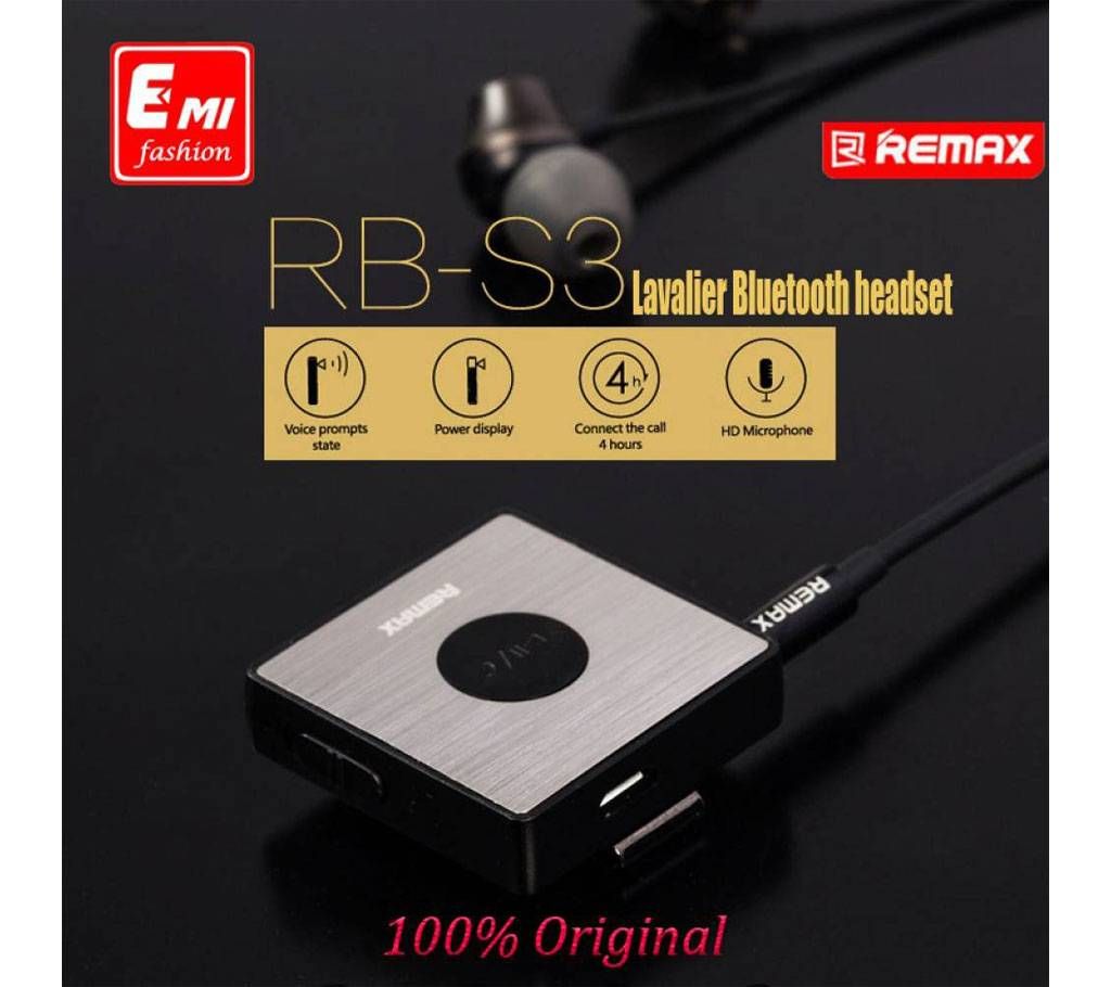 Remax Rb-S3 Stereo Bluetooth earphone 