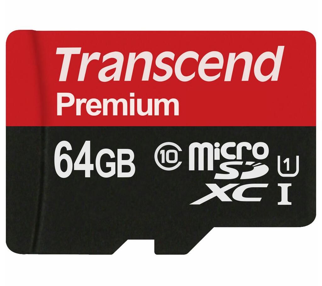 Transcend 64GB Premium memory card with Adapter