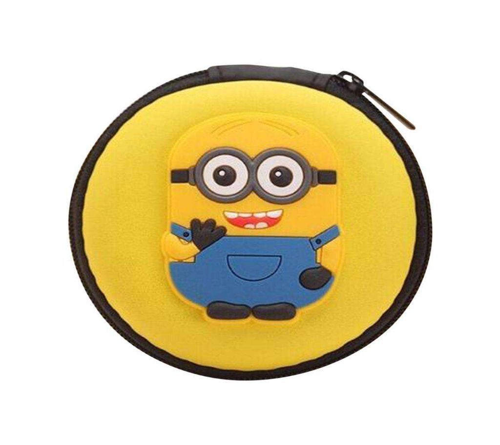Minion Lovely Cartoon Mini Zipper Protective Earphone Case Pouch