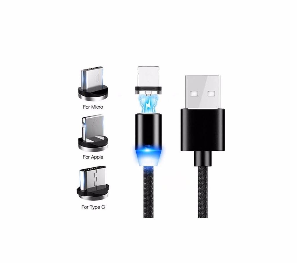 X-Cable Metal Magnetic Cable Fast Charging Micro USB Cable Type C Magnet Charger iPhone Ash Color