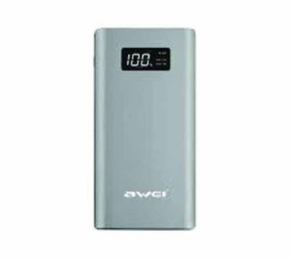 Awei P60K Power Bank 10000mAh Dual USB Port-Silver