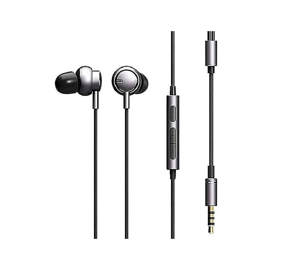 Rock Mubow Stereo Earphone Metal In-Ear- Earphone - Black