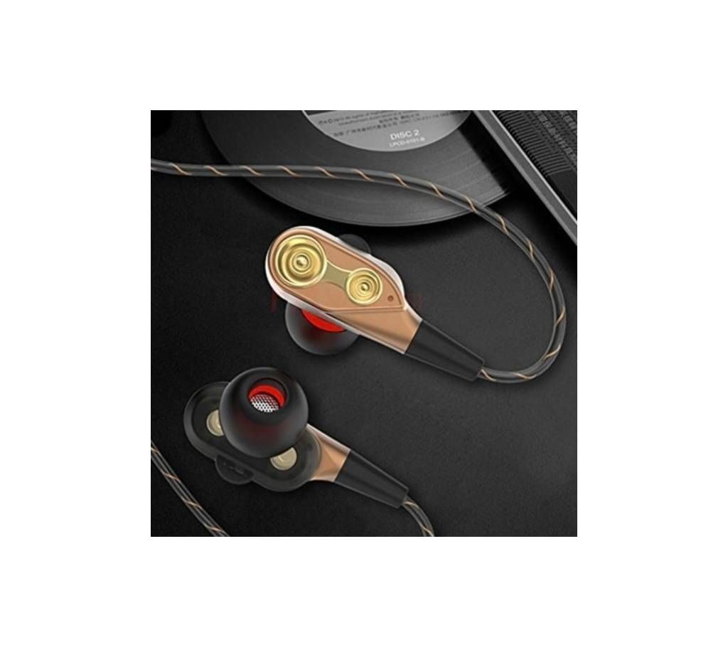 FANGTUOSI Dual Drive Stereo earphone In-ear Headset Earbuds Bass Earphones 3.5mm earphones With Mic
