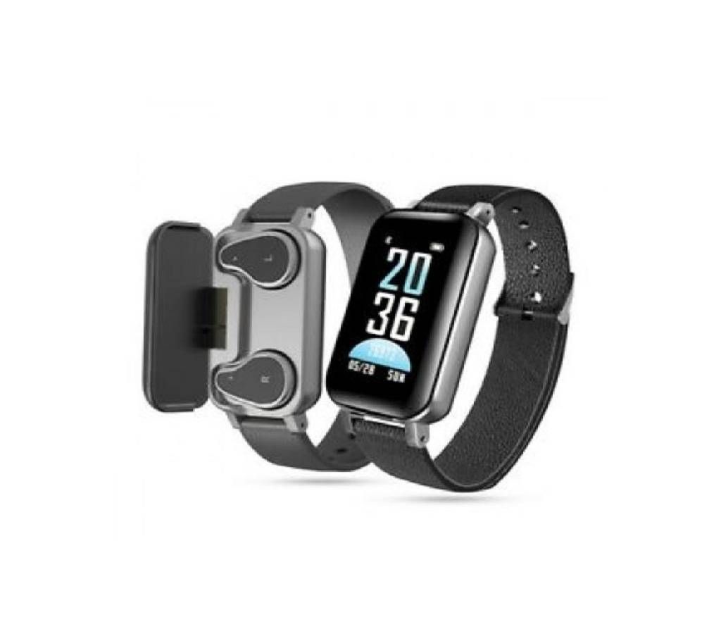 T89 Smartwatch TWS Bluetooth Headphone Fitness Bracelet Heart Rate Monitor Waterproof