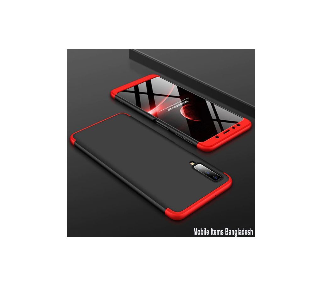 360 Degree Phone Case-Black and Red For Samsung Galaxy A50 