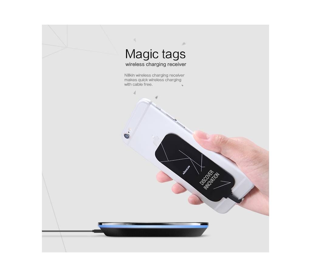 Nillkin Wireless Charger Magic Tags QI Wireless Charging Receiver for Universal Mobiles of Ttype-c 5.5 or below