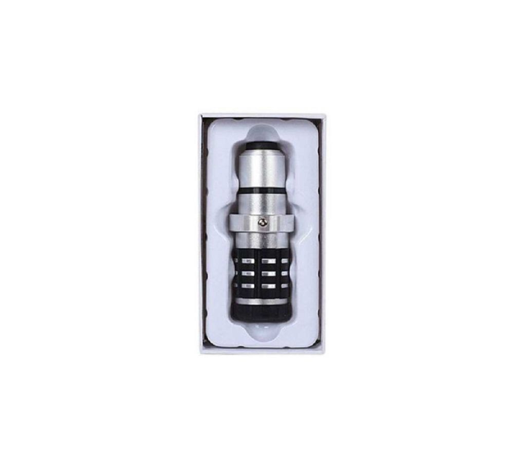 12x Zoom Mobile Phone Tele Photo Lens - Black and Silver