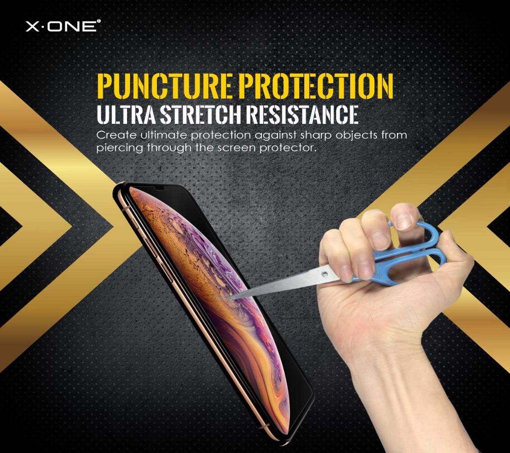 Worlds Toughest Anti-Shock Screen Protector, X-ONE Extreme Shock Eliminator for Apple iPhone Max (65")
