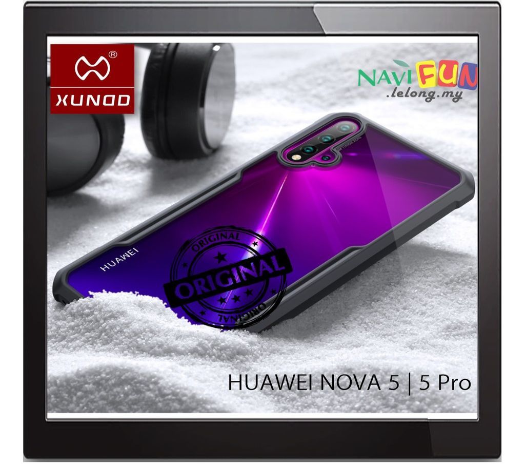 XUNDD Airbag Shockproof Transparent PC TPU Bumper Back Cover for Huawei Nova 5i Pro