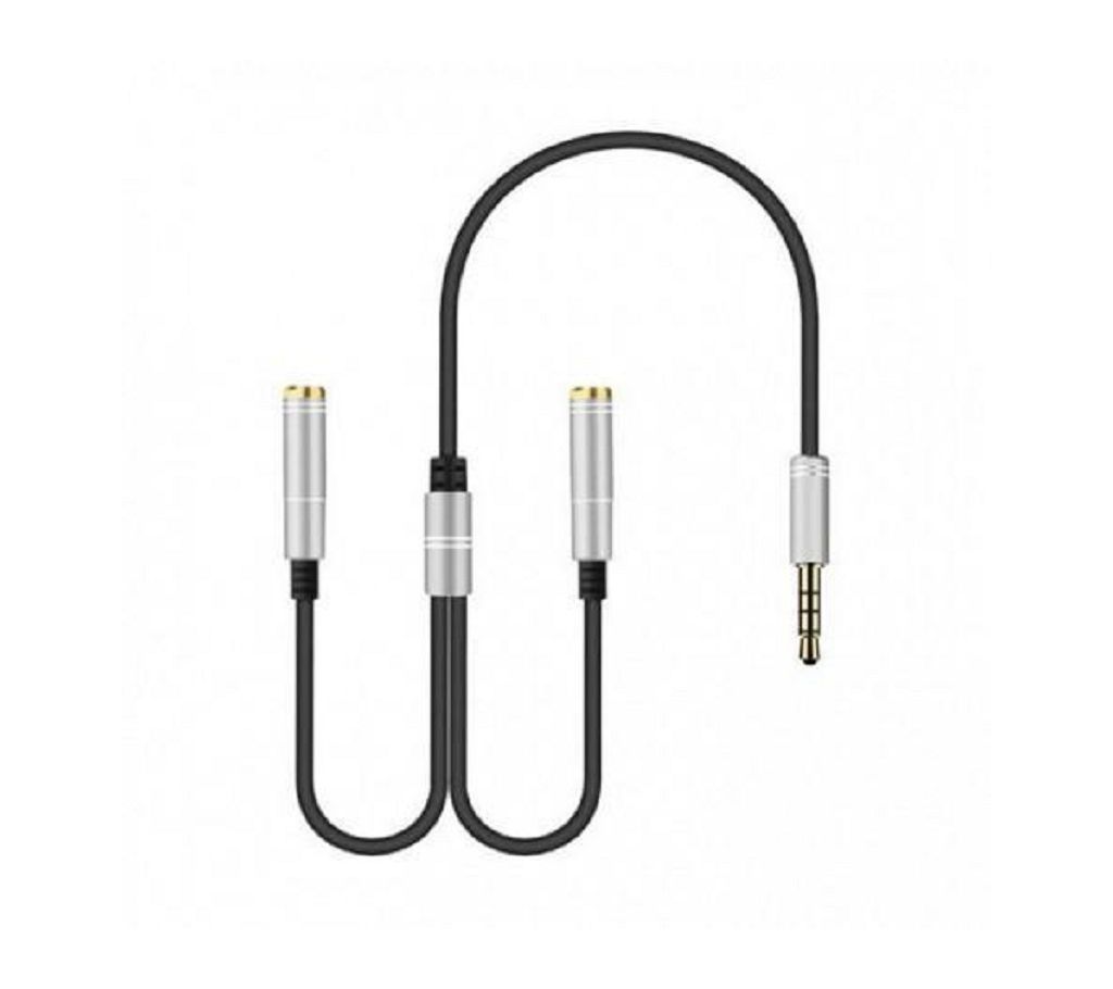 Kingshop-Male to 2 Female Y Splitter Headphone Audio Cable