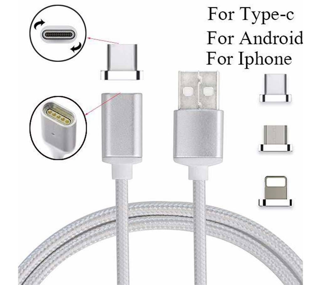 3 in 1 ম্যাগনেটিক ক্যাবল ফর Apple,Android