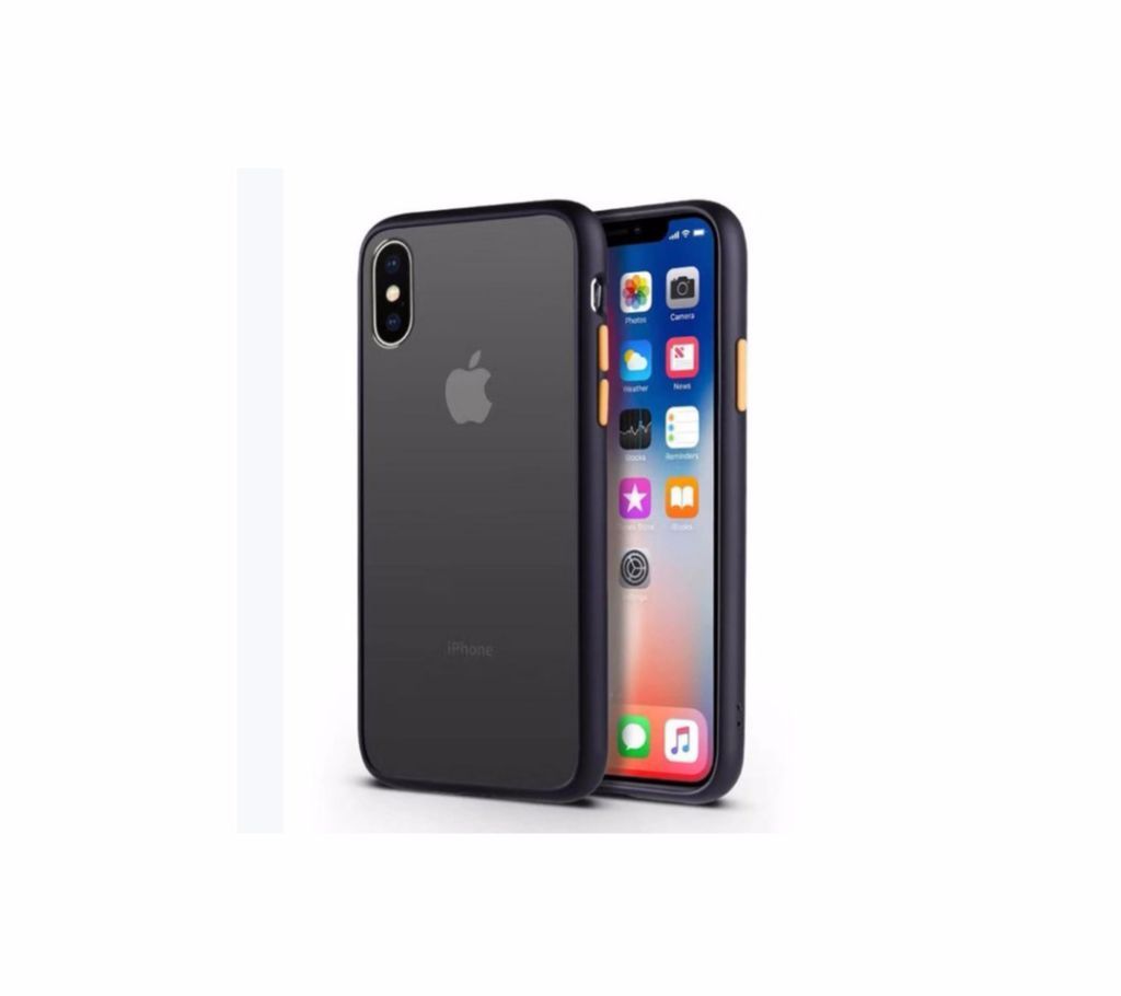 Armor Shockproof Transparent Matte Hard Phone Case for Iphone X
