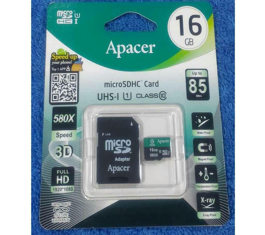 Apacer Micro SD 16GB Memory Card With SD Adapter
