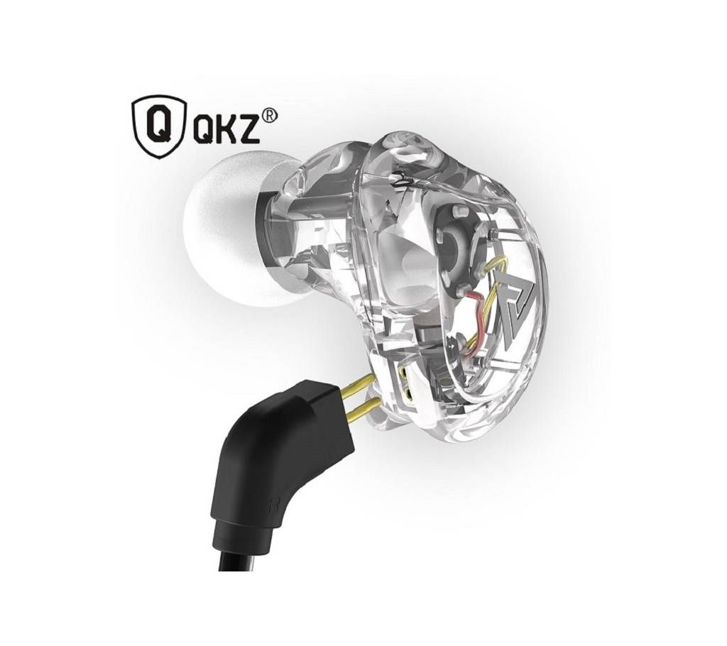 QKZ VK1 Earphones with 4DD In Ear Earphone-Black