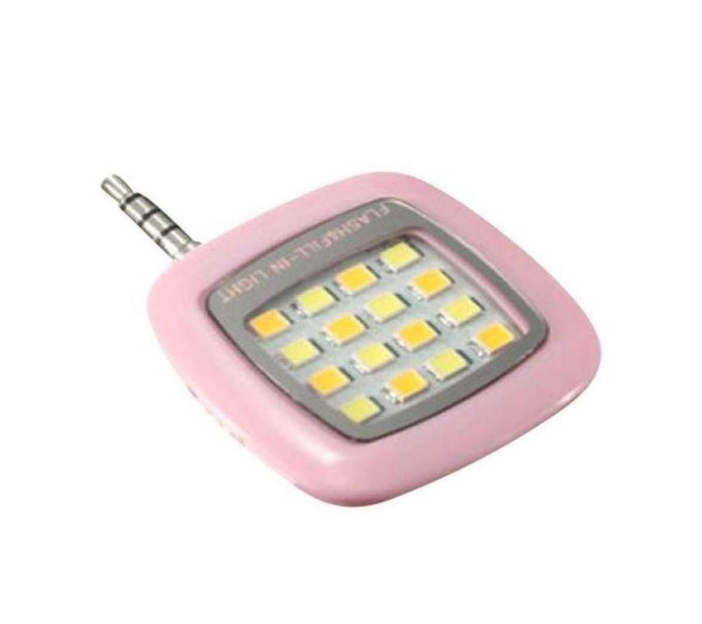 Mini 16 LED Selfie Camera Flash Light - Pink