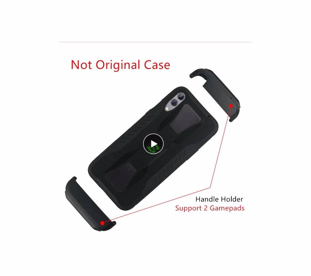 Xiaomi Black Shark 2 case With 2 holder Gray colour