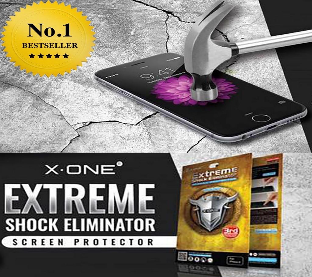 Worlds Toughest Anti-Shock Screen Protector, X-ONE Extreme Shock Eliminator for Apple iPhone 7Plus/8Plus