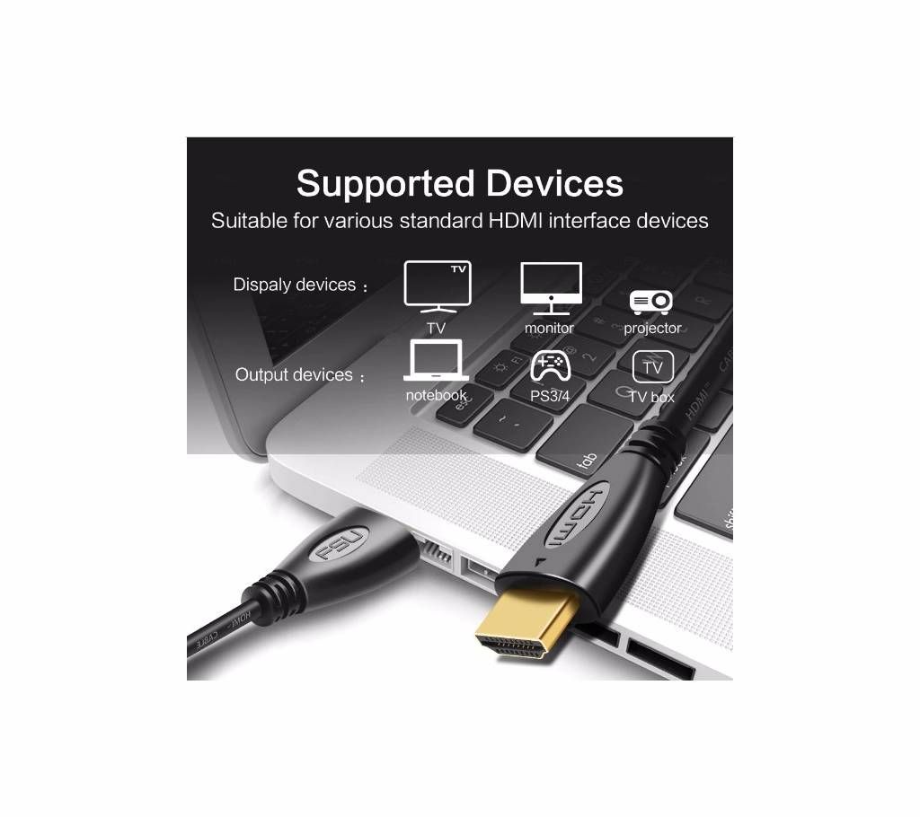 HDMI video cables 1.4 1080P 3D Cable for HDTV splitter switcher  1m meter