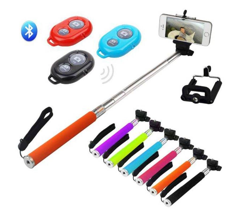 Bluetooth Remote Monopod Selfie Stick
