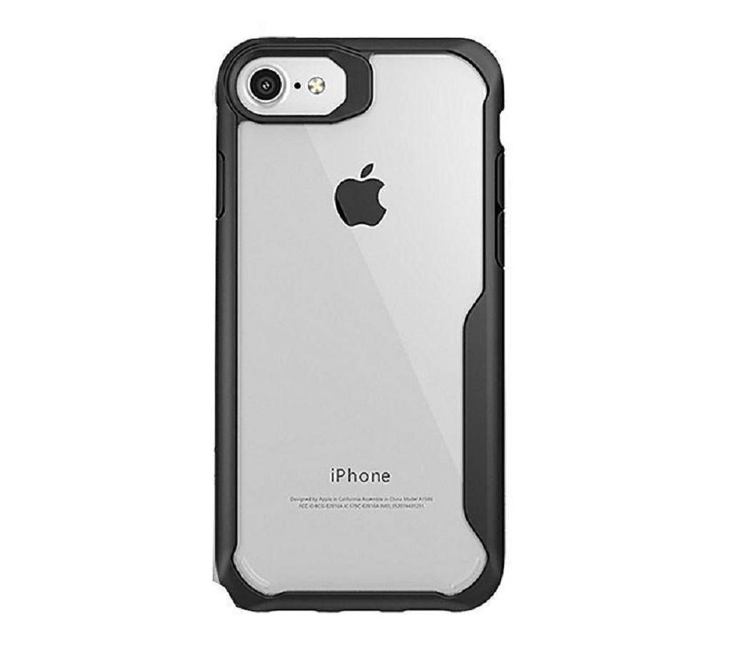 Iphone 7 Plus Hybrid Back Case - Black and transparent