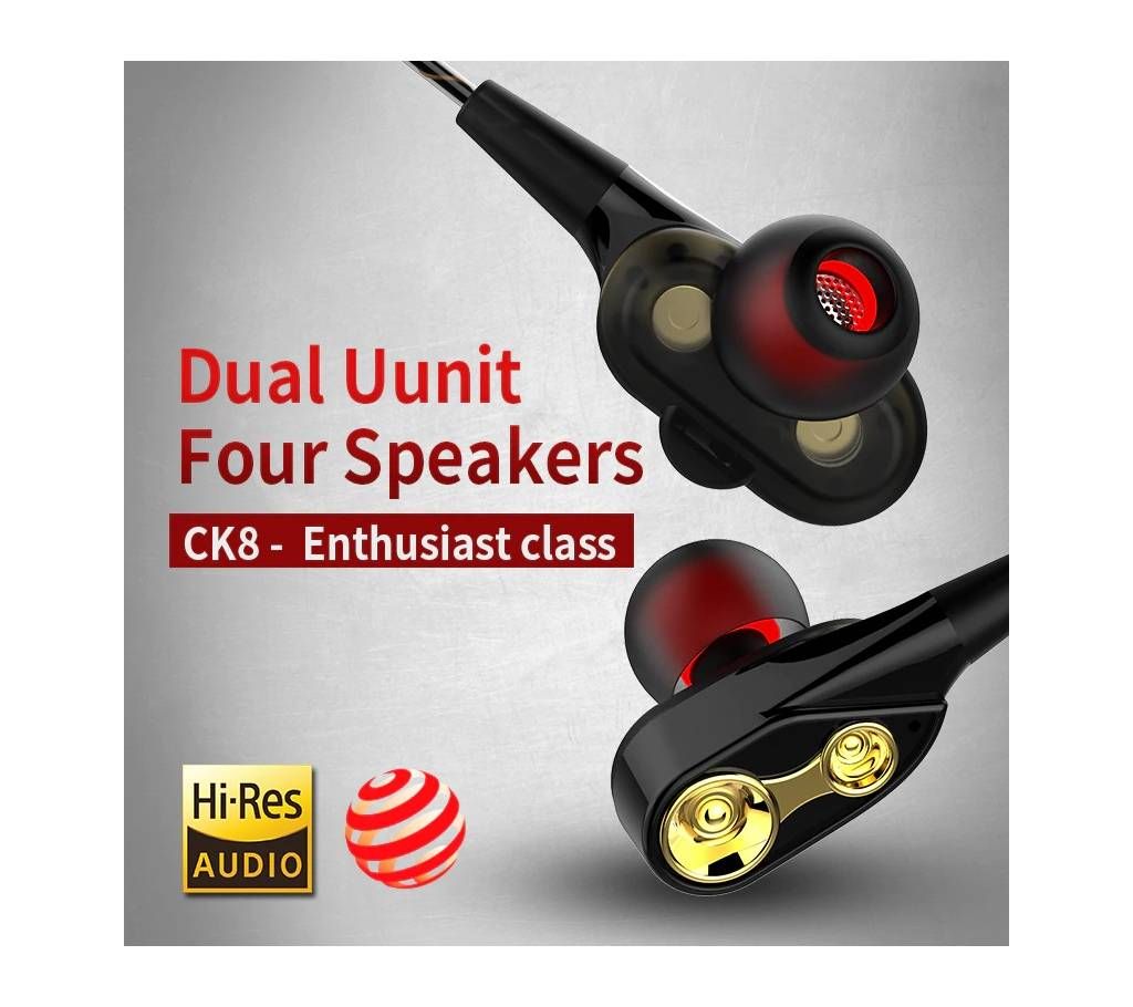 QKZ CK8 dual Driver Earphone 