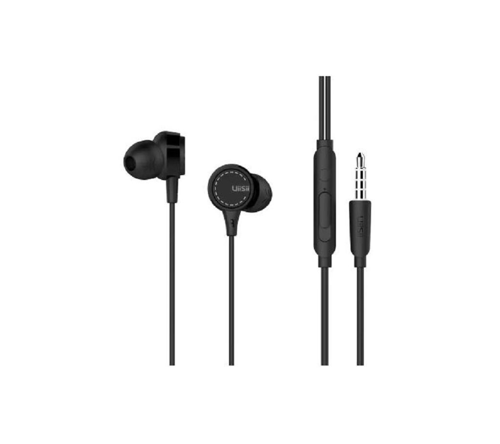UiiSii U8 In-Ear Dynamic Driver In-ear Earphones with Mic - Black