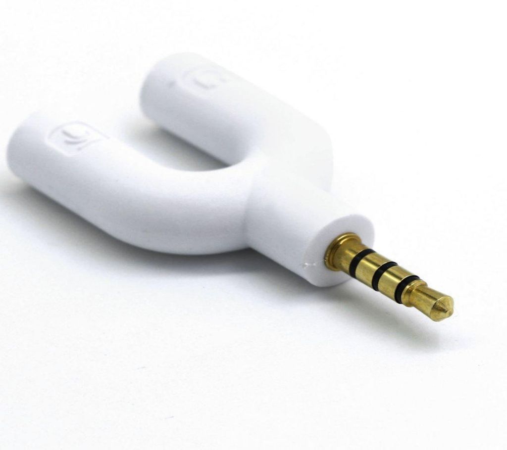 OYD U-Shape Audio Stereo 3.5mm One Male to 3.5mm Dual Female Adapter 0 m Headphone Splitter (Compatible with Mobile, Laptop, Tablet, IPOD, PC)