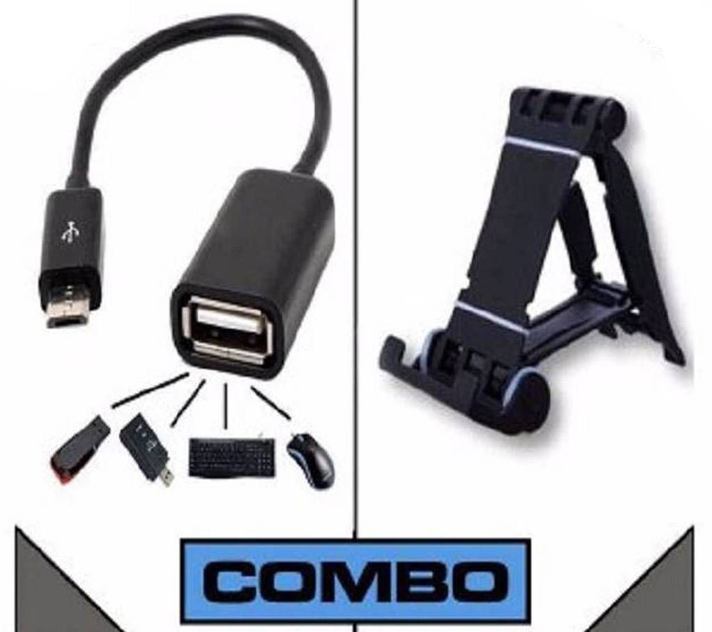 Micro USB Otg  Cable and Mobile Stand