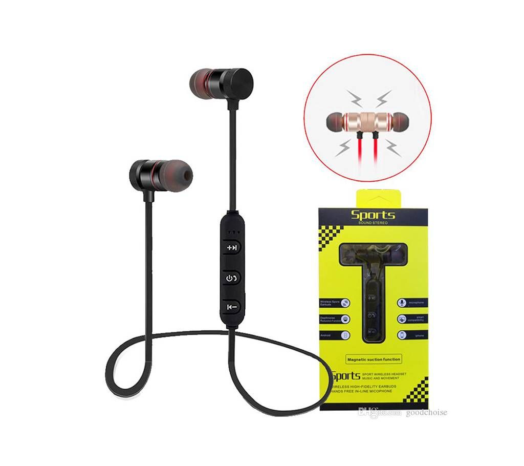 "Magnetic Metal Sports Bluetooth Earphone Headphone