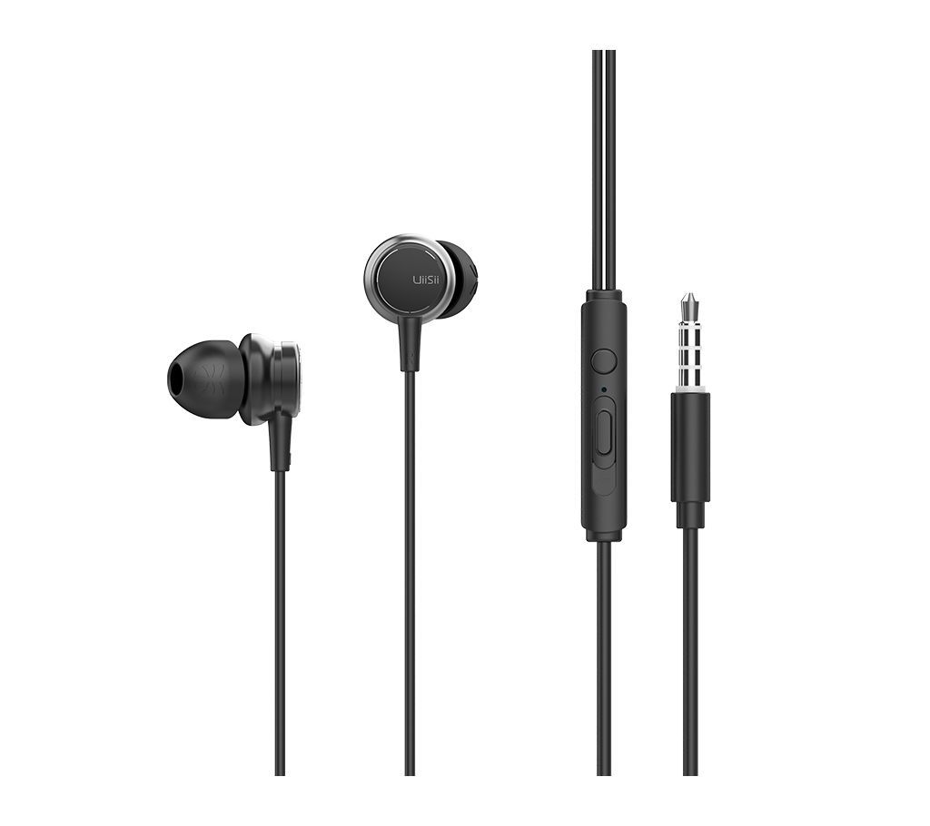 Uiisii HM9 Wired Noise Cancelling Dynamic Heavy Bass Music Metal In-ear with Mic Earphone