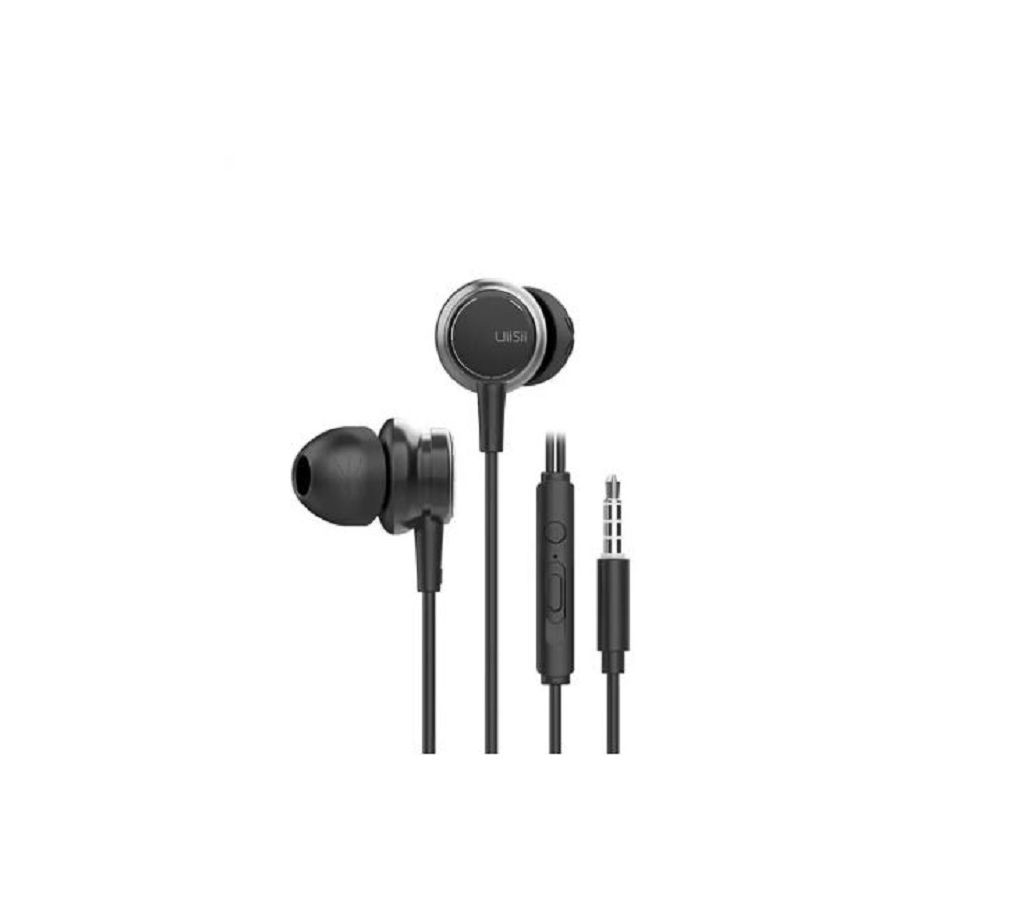 UiiSii HM9 In-Ear Deep Bass Earphones with Mic - Black