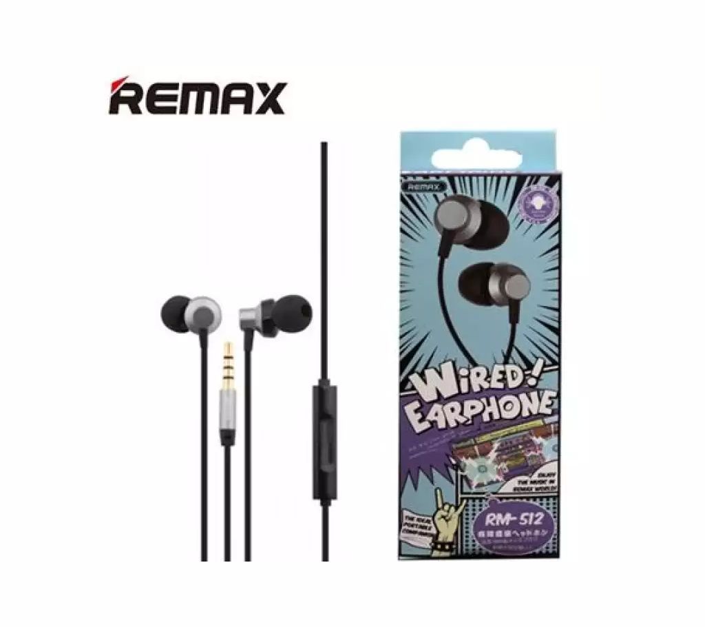 Remax RM512 In-Ear Wired Earphone Stereo Headset with For All Phones