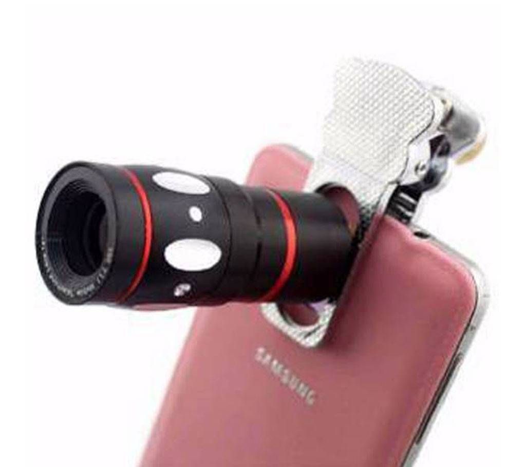Universal Mobile Phone Zoom Lens - Black