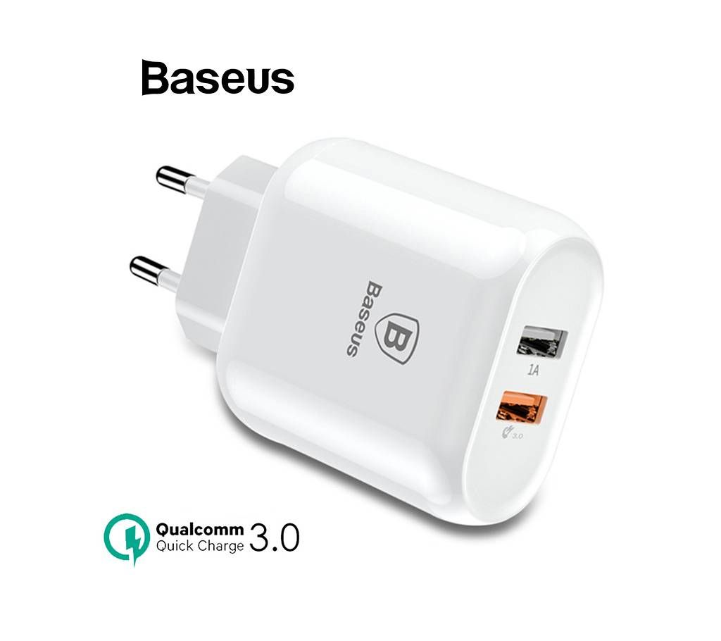 Baseus Dual USB Quick Charger 3.0 For iPhone X Samsung S9 S8 Xiaomi